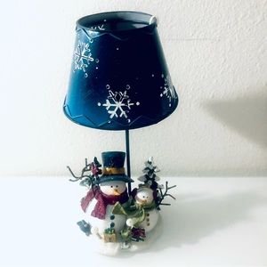 SNOWMAN  HOLD CANDLE TIE LIGHT DECORATION